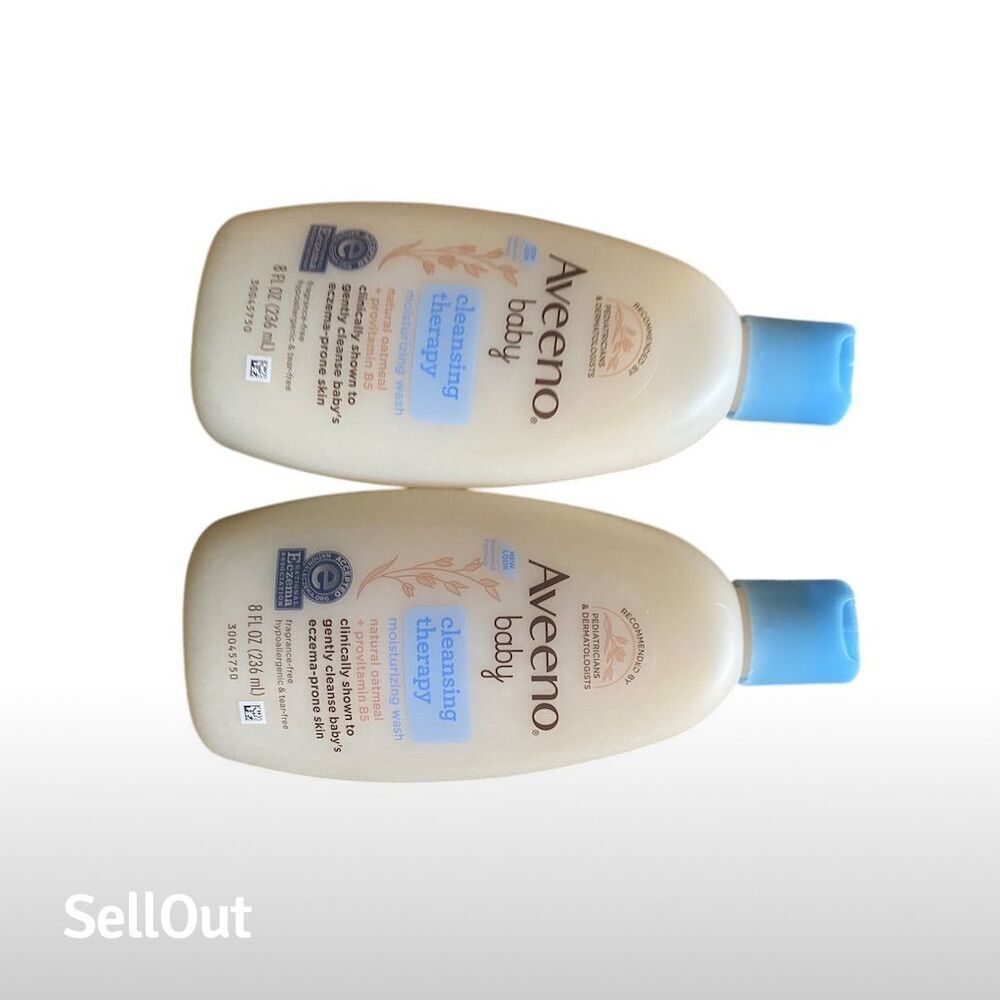Aveeno Baby Cleansing Therapy Moisturizing Wash 8 oz 2 Pack
